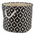 Large Lattice and Paw Pet Round Storage Bin - 18" - Black and White - IMAGE 1