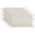 Ribbed Striped Placemats with Twisted Fringe - 19" - Beige and Gray - Set of 6 - IMAGE 1