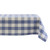 60" x 120" White and Stonewash Blue Buffalo Check Table Cloth - IMAGE 1