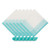 Set of 6 20" x 20" Turquoise Blue and Cotton White Natural Variegated Stripe With Tassel Napkins - IMAGE 1