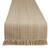 Variegated Cotton Table Runner with Knotted Tassels - 72" - Beige and Cream - IMAGE 1