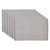 Ribbed and Variegated Placemats - 19" - Ash Gray and White - Set of 6 - IMAGE 1