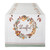 Embroidered Thankful Wreath Fall Harvest Table Runner - 108" - White and Brown - IMAGE 1