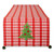 14" x 108" Red and White Jolly Tree Christmas Table Runner - IMAGE 1