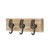 15.75" Brown and Black Sloth Themed 3-Hook Coat Hanger - IMAGE 2