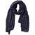 75" Tickled Pink Navy Blue Knotted Squares Fashion Scarf - IMAGE 1
