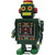 Robot Wind-up Adult Collectible Tin Toy - 4" - Green - IMAGE 1
