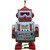 Robot Wind Up Adult Collectible Tin Toy - 4.25" - Silver and Red - IMAGE 1