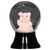 1.5" Perzy Mini Pig Christmas Snow Globe - IMAGE 1