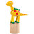3.5" Dregeno Yellow Wobbly Dinosaur Wooden Push Toy - IMAGE 1