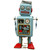 5" Blue and Red Vintage Style Wind Up Robot Adult Collectible Tin Figure - IMAGE 1