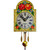 5.5" Engstler Floral Mini Cuckoo Wall Clock with Music and Chimes - IMAGE 1