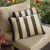 Set of 2 Canvas Black and Beige Berenson Tuxedo Sunbrella Outdoor Lumbar Pillows 13" x 20" - IMAGE 2
