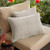 Set of 2 Mocha Brown with Cool Green Trim Sunbrella Outdoor Pillow 20" - IMAGE 2