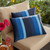 Set of 2 Gateway Indigo Sunbrella Comfortable Indoor and Outdoor Rectangular Throw Pillows, 20" - IMAGE 2