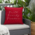 18" Natural White and Blue with Red Cording "Faith Family Freedom" Decorative Square Pillow - IMAGE 2