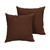 Set of 2 Brown Sunbrella Canvas Bay Indoor and Outdoor Throw Pillows, 18" - IMAGE 1