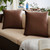 Set of 2 Brown Sunbrella Canvas Bay Indoor and Outdoor Throw Pillows, 18" - IMAGE 2