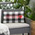 20" Black and White Buffalo Plaid "Get Cozy" Comfortable Indoor and Outdoor Rectangular Throw Pillow - IMAGE 2
