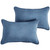 Set of 2 Blue Jean Rectangular Indoor and Outdoor Lumbar Pillow, 20-Inch - IMAGE 1