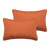 Set of 2 Sunbrella Canvas Rust Orange Outdoor Lumbar Pillow, 20" - IMAGE 1