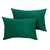 Set of 2 Green Sunbrella Canvas Forest Indoor and Outdoor Throw Pillows, 20" - IMAGE 1