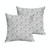 Set of 2 Gray and Cream Geometric Design Comfortable Indoor and Outdoor Square Throw Pillows, 18" - IMAGE 1