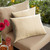 Set of 2 Brown Sunbrella Dupione Sand Indoor and Outdoor Lumbar Throw Pillows, 20" - IMAGE 2