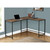 58.25" Brown and Black Contemporary Corner Computer Desk - IMAGE 2