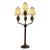39" Brown and White Bedalo 4-Light Antique Bronze Buffet Lamp - IMAGE 1