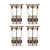 Set of 4 Red and Blue Gem Accented Candle Holders 5.25" - IMAGE 1