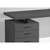 47.25-Inch Gray and Black Rectangular Computer Desk With 3 Side Drawers - IMAGE 3