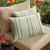 Set of 2 Green and Brown Stripe Sunbrella Outdoor Pillow 20" - IMAGE 2