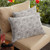 Set of 2 Gray and White Geometric Corded Indoor and Outdoor Lumbar Pillow, 20" - IMAGE 2