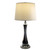 27" Black and Cream Contemporary Crystal Table Lamp - IMAGE 1