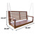 3.75' Natural Brown Contemporary Nantucket Porch Swing - IMAGE 2