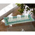 16" Green and Blue Boardwalk Oil Contemporary Candle Holder - IMAGE 2