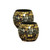 Set of 2 Gold and Black Ceilo Art Mosaic Votive Candle Holders 5" - IMAGE 1