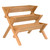 3' Peanut Brown 3-Tier Traditional Western Red Cedar Planter - IMAGE 1