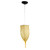 88" Gold and Black Pendant Ceiling Light Fixture - IMAGE 1
