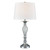 27" Silver and White Contemporary Style Crystal Table Lamp - IMAGE 1
