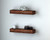 Set of 2 Antique Brown Fireplace Mantel Floating Wall Shelf Beam, 48" - IMAGE 2