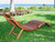 5.75' Solid Wooden Brown Indoor and Outdoor Home Furniture Collections Curved Folding Chaise Lounger - IMAGE 2