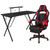 51.5" Charcoal Black Gaming Desk and Gaming Chair with Footrest - IMAGE 1