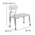 35.5" White Adjustable Bath and Shower Transfer Bench with Side Arm - IMAGE 4