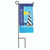 Welcome Lighthouse Embroidered Outdoor Mini Flag with Pole - 8.5" x 4" - IMAGE 1