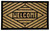 30" Black and Brown Rectangular Welcome Basic Coir Door Mat - IMAGE 1