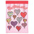Pink and Red Happy Valentine's Double Applique Outdoor Garden Flag 18" x 13" - IMAGE 1