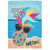 Tropical Pineapple Beach Hair Embroidered Outdoor House Flag - 42" x 29" - IMAGE 1