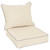 Tan and Gray Sunbrella Deep Seating Pillow & Cushion Chair Set - IMAGE 1